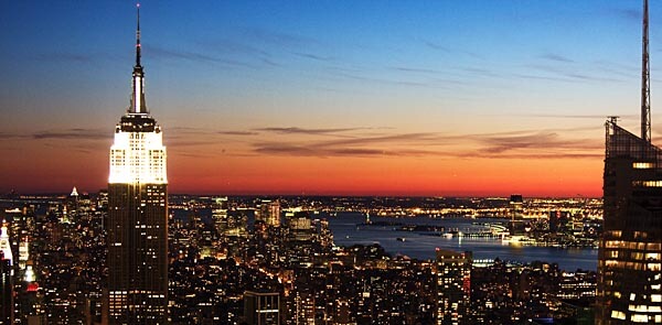 Viewing New York and Manhattan from Top of the Rock