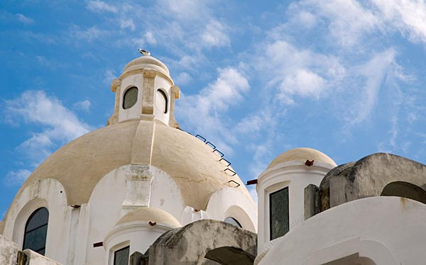 Church of Costanzo roofline, Capri, Italy