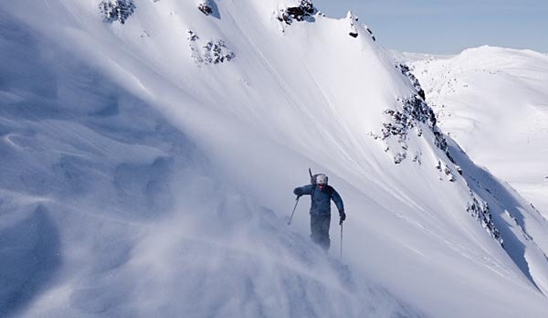 Skiing off-piste in Whistler, Canada