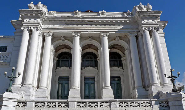 The facade of the Royal Palace in Kathmandu