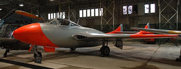 A de Havilland Sea Vampire at the National Museum of Flight