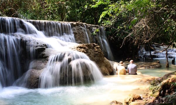 The Kuang Si Waterfall near Luang Prabang