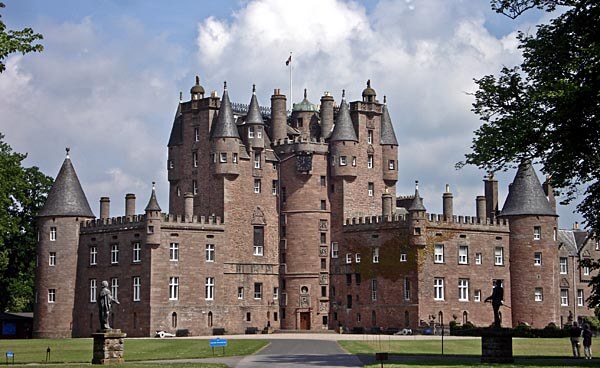 The front of Glamis Castle, Angus