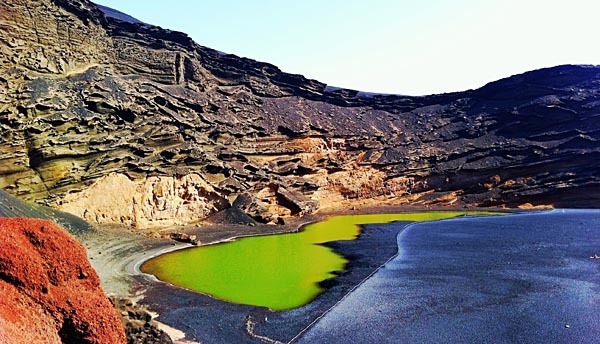 Lanzarote's famous Green Lagoon