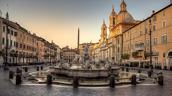 The Piazza Navona in Rome