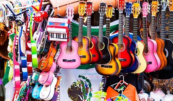 Guitars for sale at Olvera Street