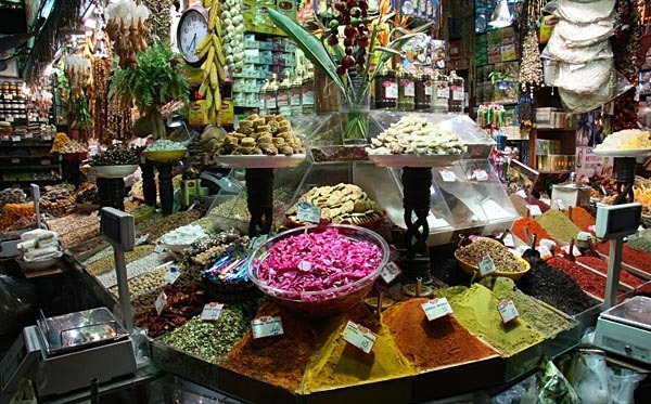 Spice stall in the Egyptian Bazaar, Istanbul