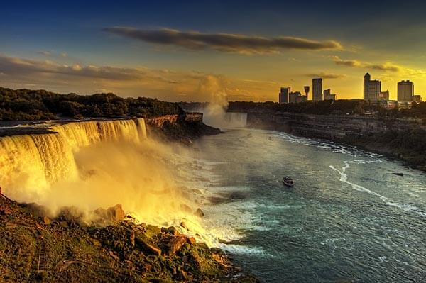 Niagara Falls at sunset