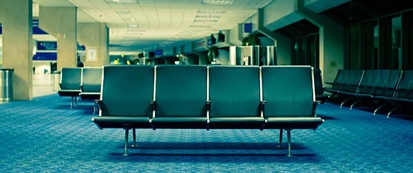 Empty airport seats