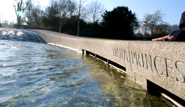 The Diana Memorial Fountain in Hyde Park