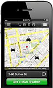 The Uber app