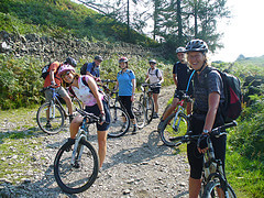 Mountain bikers in the Lake District