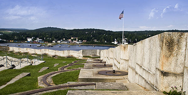 The ramparts of Fort Knox, MA