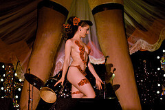 Burlesque performer Little Miss Risk