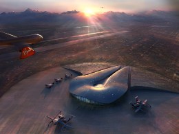 The Virgin Galactic base at Spaceport America