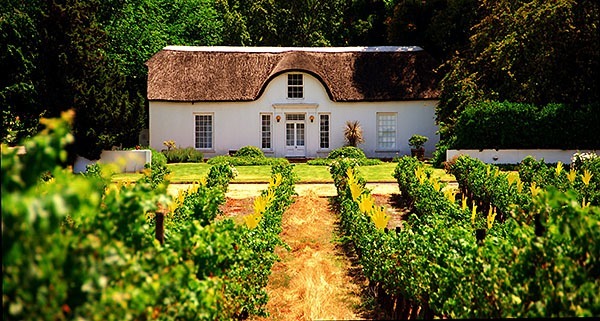 A cottage at the Stellenbosch wine estate in South Africa