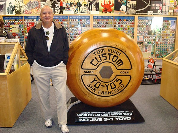 The world's largest yo-yo at the National Yo-Yo Museum in Chico