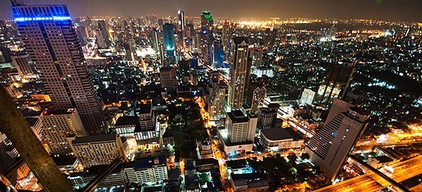 The night skyline of Bangkok