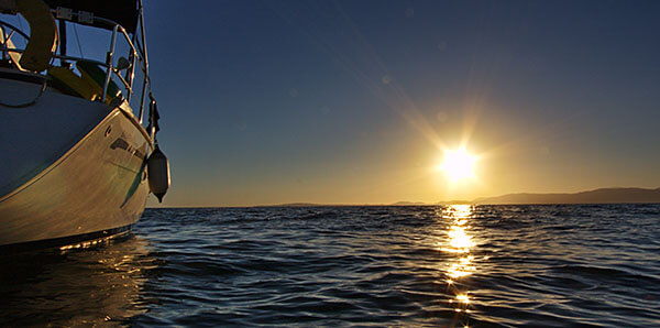 Sailboat at sunset