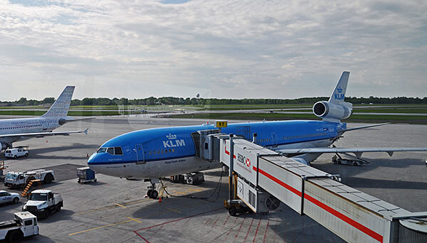 KLM plane at skygate