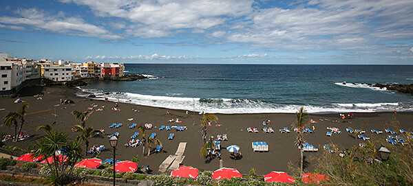 A black sand beach in Tenerife