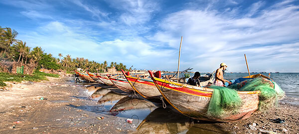 Fishermen on Vietnam's coast