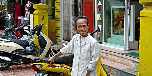 Motorcycle rental shop in Vietnam