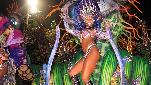 Samba dancer in Brazil