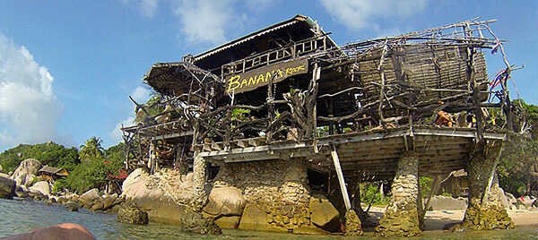 Banana Rock bar on Koh Tao