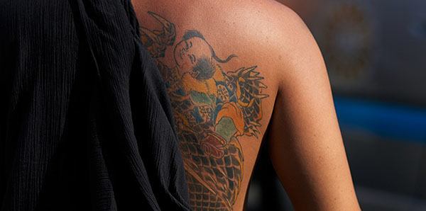 Back tattoo in Japanese style