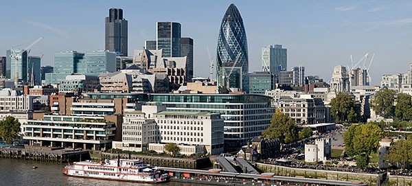 The City of London skyline from Tower Bridge