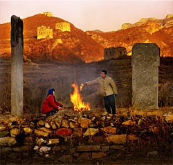 Photo by Tian Li - Villagers make sacrifices to their ancestors in China.