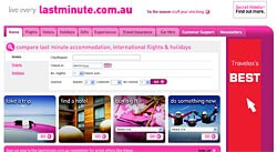 Lastminute.com.au's new site.