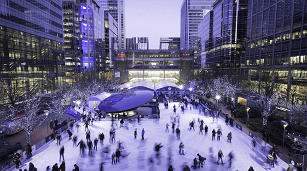 Ice skating at Broadgate Ice Rink