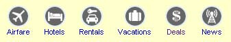 Lowfares.com navigation bar