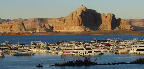 Houseboats on Lake Powell, Arizona