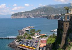 View over the sea from Naples