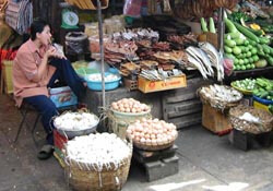 Phnom Penh market in Cambodia