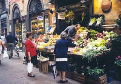 Food market in Bologna