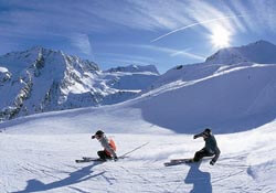 Skiing in the Italian Alps