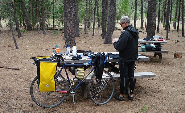 Bike packing in the forest