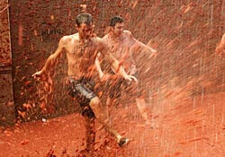 La Tomatina in Bunyon, Spain