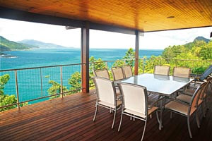 View from the  balcony at the Great Barrier Reef