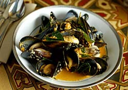 Mussels on a plate