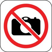 No photography sign