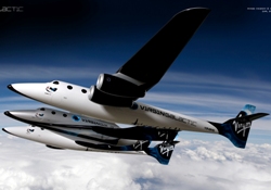 Virgin Galactic mothership and shuttle