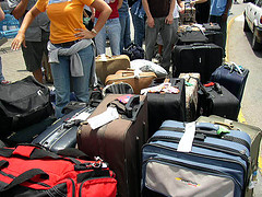 Luggage stranded at the airport - photo by Sun Dazed on flickr