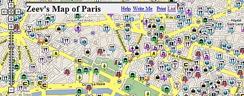 Screenshot of Zeev's map of Paris