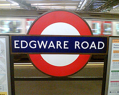 Tube sign at Edgware Road