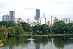 Chicago skyline from Lincoln Park